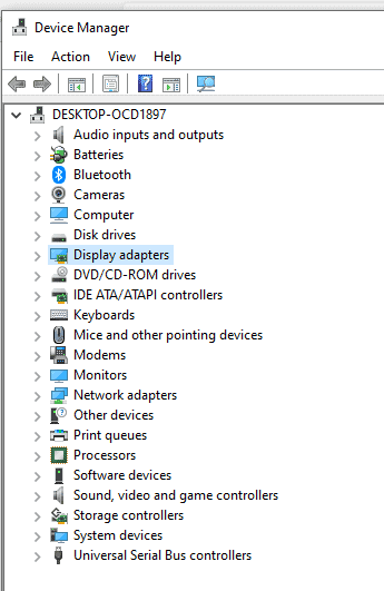 device manager options