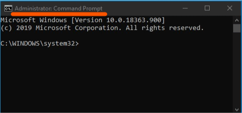 command prompt as administrator