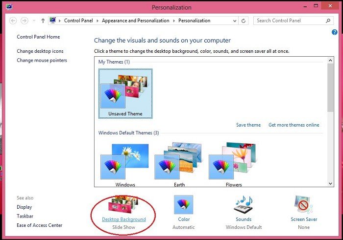 windows 8 desktop background slideshow
