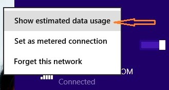 Network usage monitor
