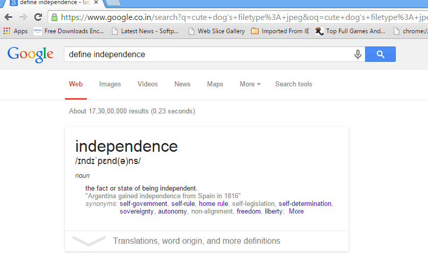 define independence