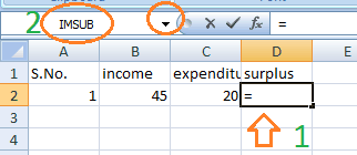 Insert formula in excel