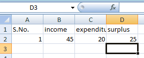 Insert formula in excel