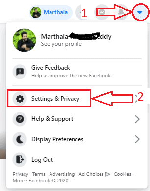 click on settings& privacy