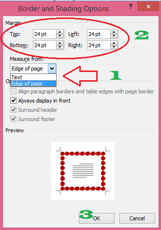 Page boder in word