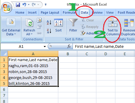 excel split cell into columns