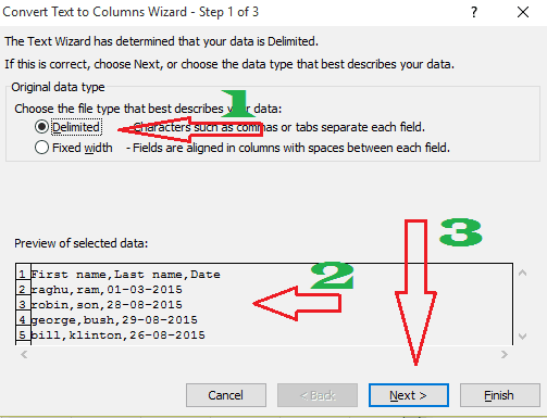 excel split cell