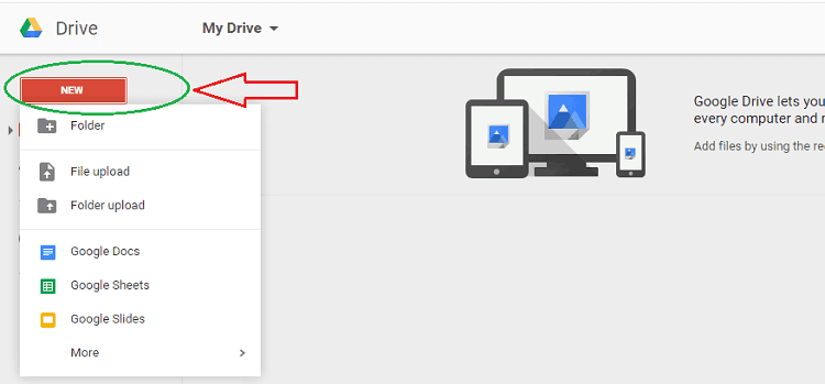 sharing files on google drive