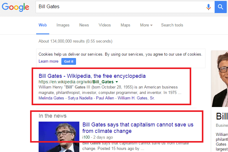 best search engine Google billgates