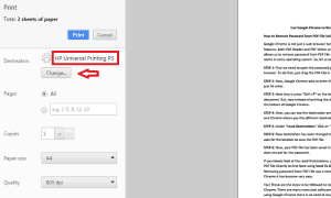 how to remove password from pdf file change destination