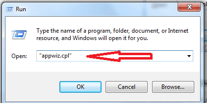 Type “appwiz.cpl” and press Enter.