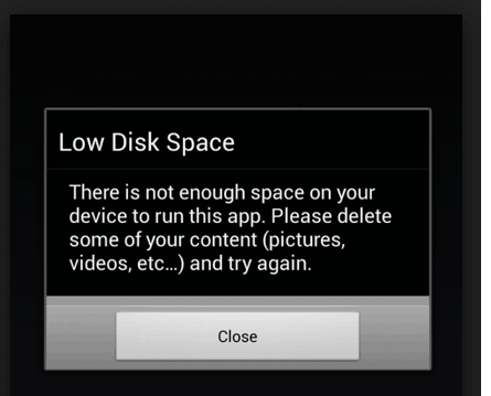 Disk space is very low на айфоне что