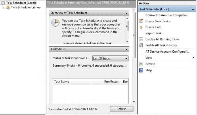 Schedule a task in Windows