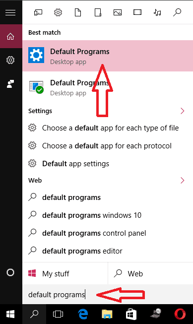 Google chrome default in windows10
