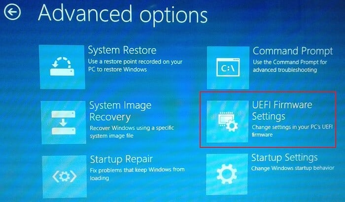 UEFI Settings