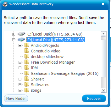 save recovered file