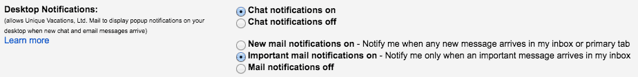 Get Gmail notification on desktop