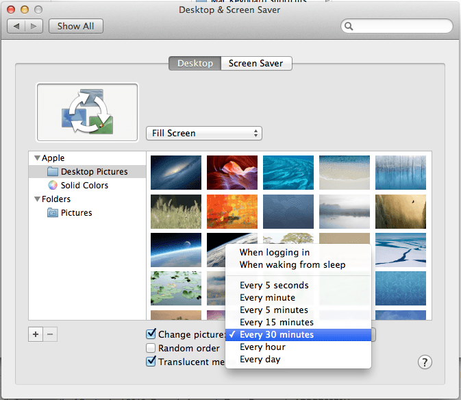 Mac desktop slideshow