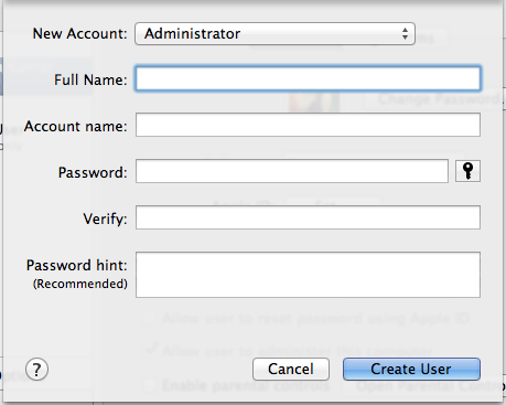 How to create a New Admin Account on Mac