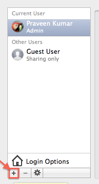 create a new user account on mac