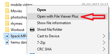 open with file viewer plus