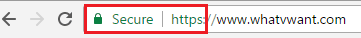 secure website chrome