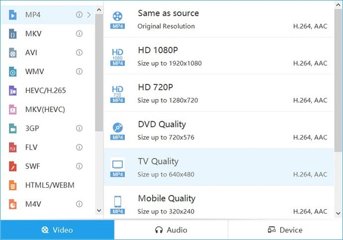 acethinker video master supported formats