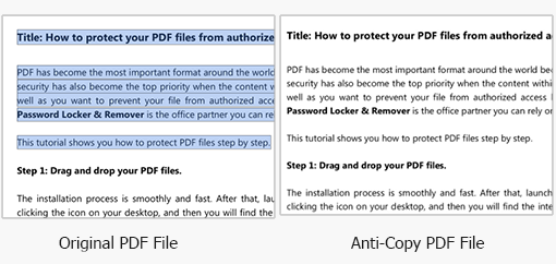 anti copy pdf files