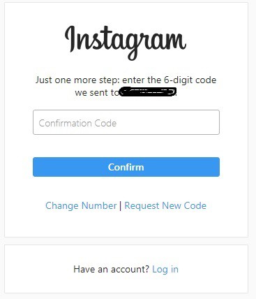 instagram confirmation digit code 6 for Instagram to Create  PC  account on How Whatvwant