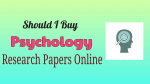 Psychology Research Papers