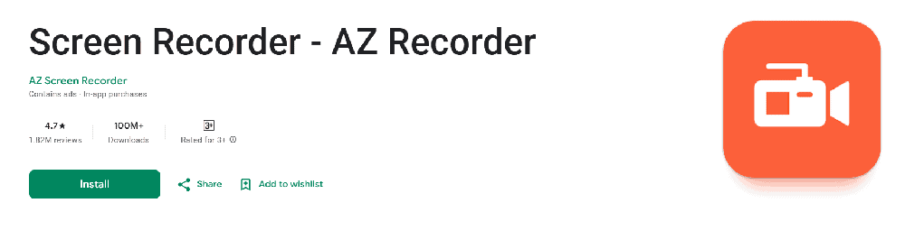 Screen Recorder - AZ Recorder Homepage.