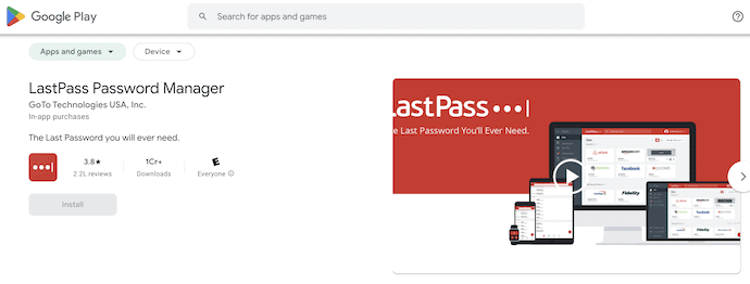 LastPass Password Manager