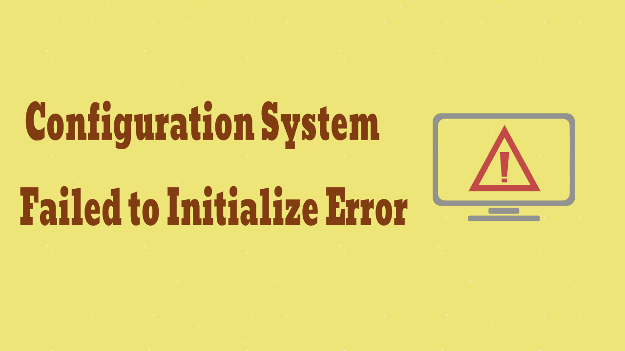 Failed to Initialize Error