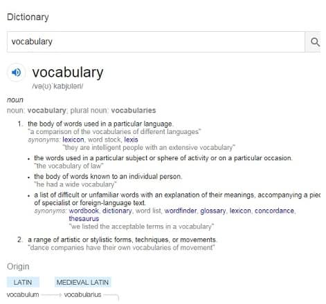 Google Dictionary: free online dictionaries