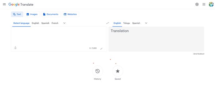 Google Translate Homepage