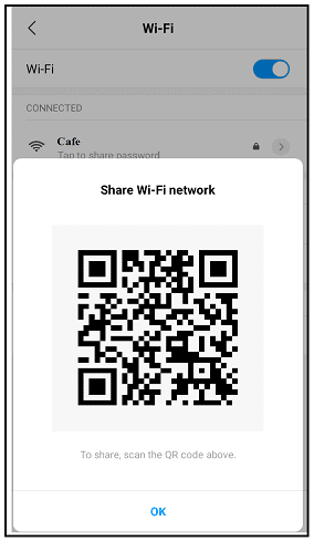 Sharing-wi-fi-password-as-QR Code-Android-device