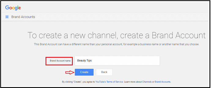 Creating-YouTube Channel-with a Brand Account Name