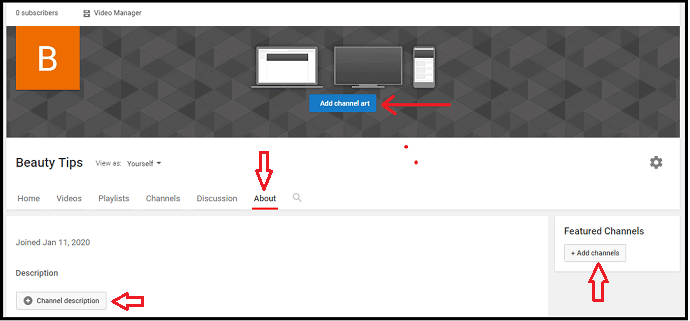 Customizing-YouTube Brand Account Name- Channel