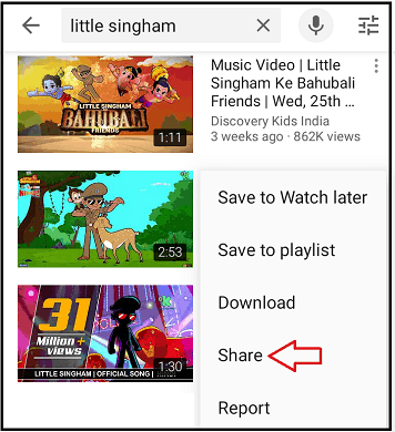 Share Option-in-YouTube-App