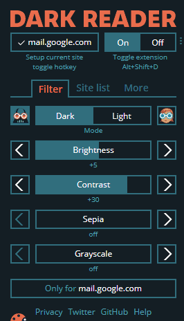 Chrome Extension-Dark Reader-to-enable-dark-mode-on-chrome