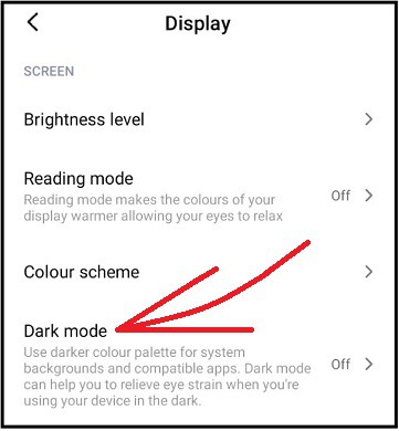 Dark mode-option-in-Android