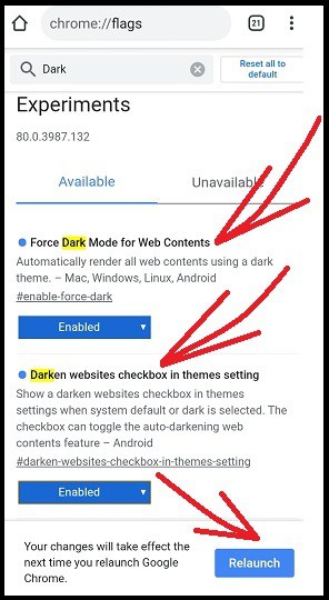 Enablig-Dark Mode-on-Chrome-Using-Chrome-Dark-Mode-Flags-on-Android-Device