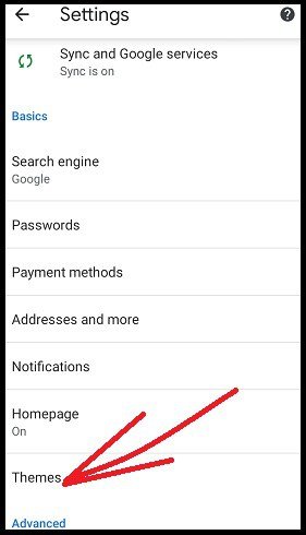 Themes-Option-in-Android-Chrome