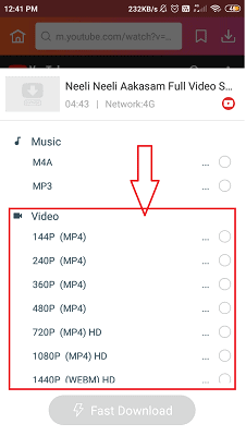 video quality options.