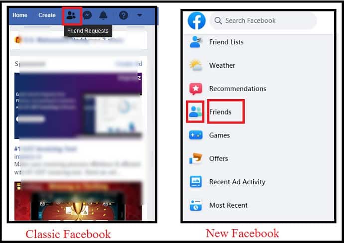 Friend Requests-button-removed-in-NewFacebook-And-added-Friends-option