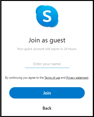 Joining-as-a-guest-to-organize-a-free-video-conference-with-skype-on-chrome