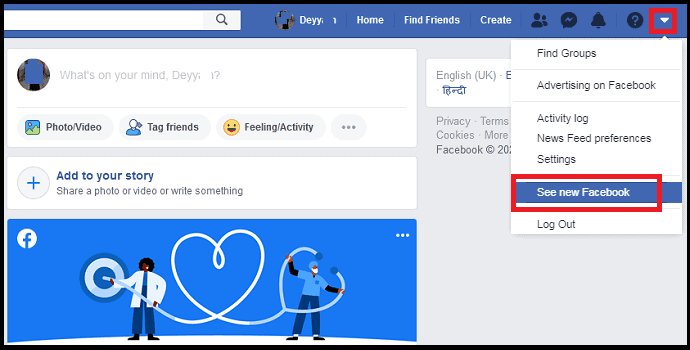See New Facebook-option-on-Facebook-desktop-site
