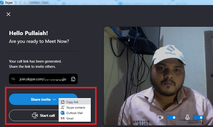 Share invite-option-in-skype-to-invite-anyone-to-join-Skype-Group-Video-Call