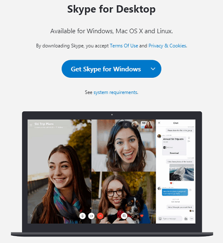 Skype Desktop App-download-page-for-Windows-Mac-and-Linux