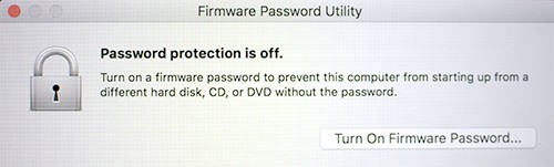 Turn on firmware password